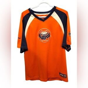 Nike Houston Astros Pullover Throwback Jersey Orange MLB Large Majestic